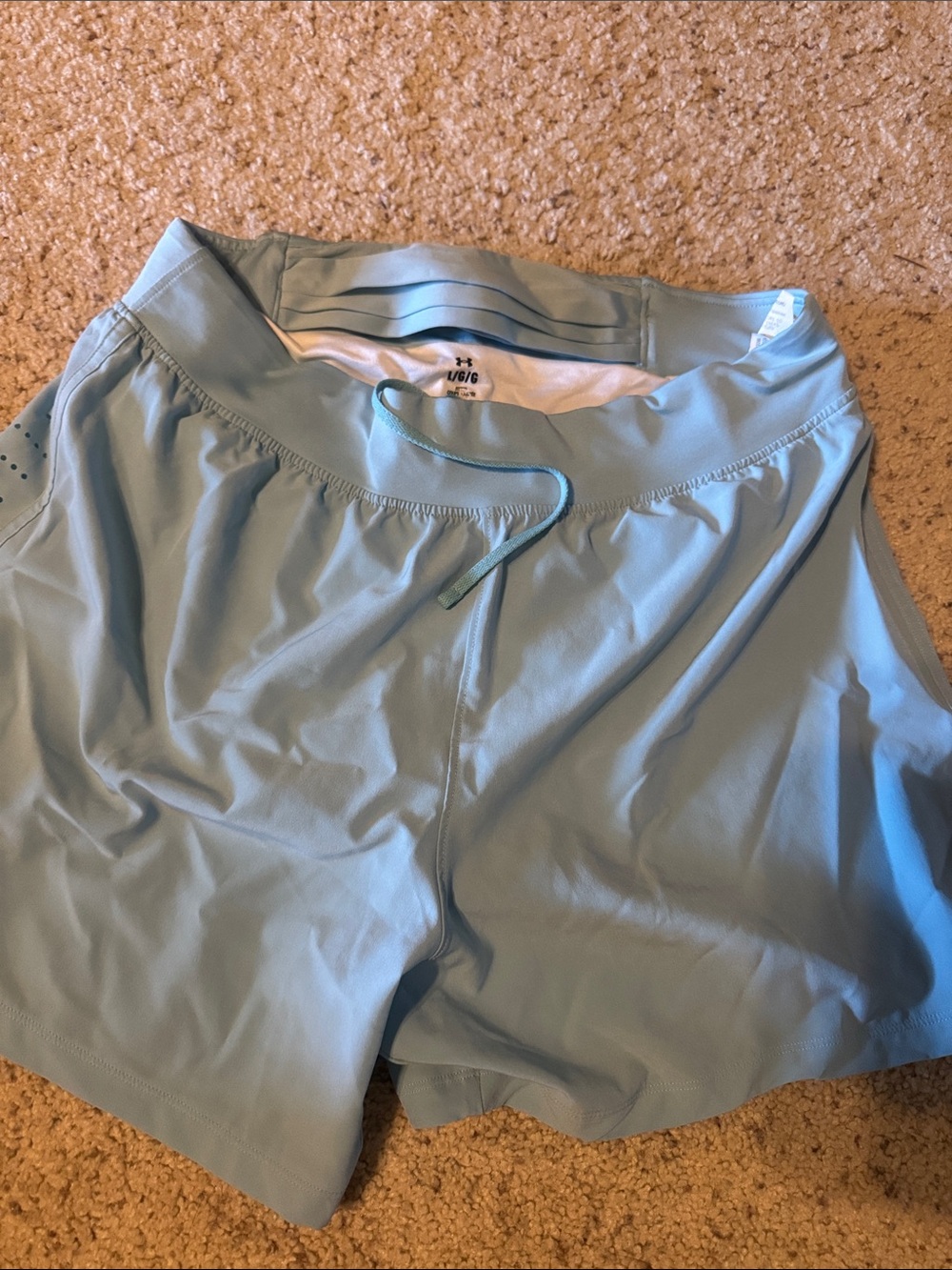 Under Armour Pale Blue Performance Running Shorts